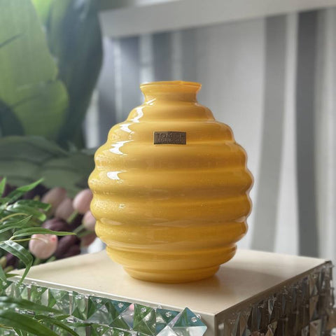 Bomboniera Tom CH London Vaso Torchon Giallo h25 cm