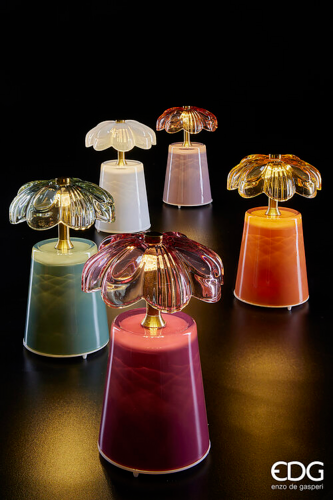 EDG Enzo De Gasperi Lampada da Tavolo Lily H17,5 cm Rosa