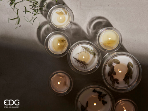 Bomboniera EDG Enzo de Gasperi Candela in Vetro Essential 12cm