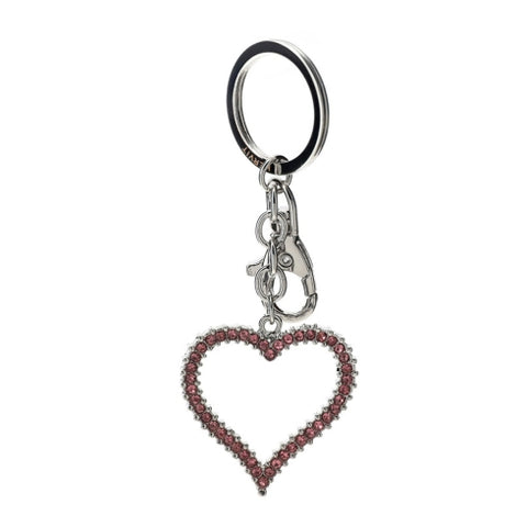Bomboniera Hervit Portachiavi in Argento Cuore con Strass 10 cm