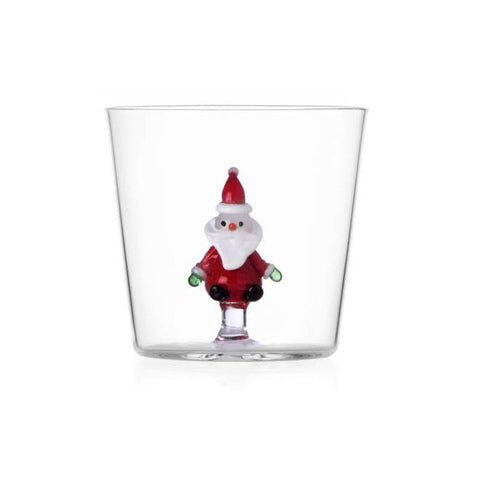 Ichendorf Milano Set 2 Tumbler Babbo Natale in Vetro Borosilicato