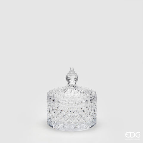 EDG Enzo De Gasperi Diamond Container in Glass H10 cm