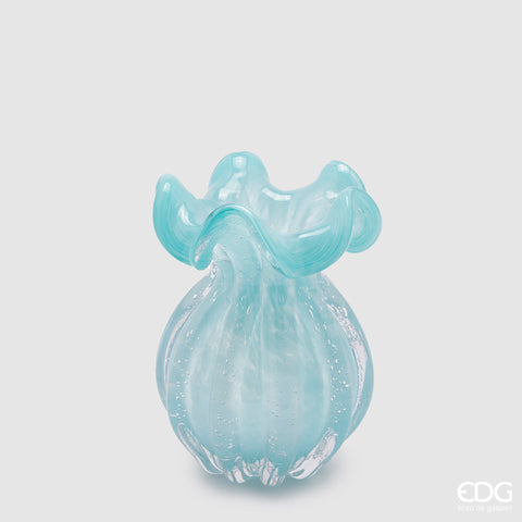 EDG Enzo De Gasperi Vaso Sacchetto H14 D11 cm Azzurro