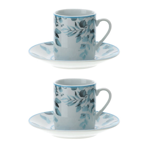 Hervit Set 2 Tazzine Caffè in Porcellana 9x5 cm