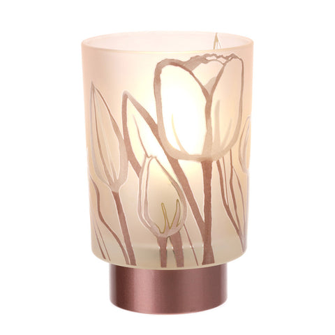 Bomboniera Hervit Creations Lampada in Vetro Tulip 10x16 cm Rosa