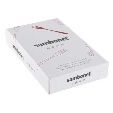 Bomboniera Sambonet Forchettine per dolce Set Regalo 6pz Leaf