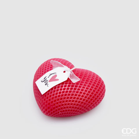 EDG Enzo De Gasperi Candela Cuore Rossa L 10 cm