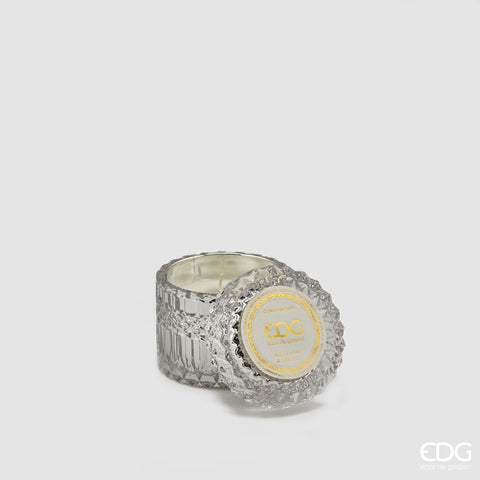 Bomboniera EDG Enzo De Gasperi candela Crystal Natural in vetro h 8,5 cm Bacche di Cocco