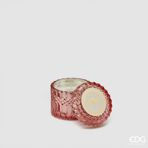Bomboniera EDG Enzo De Gasperi candela Crystal Rosa in vetro h8,5 cm Rosa Marocchina