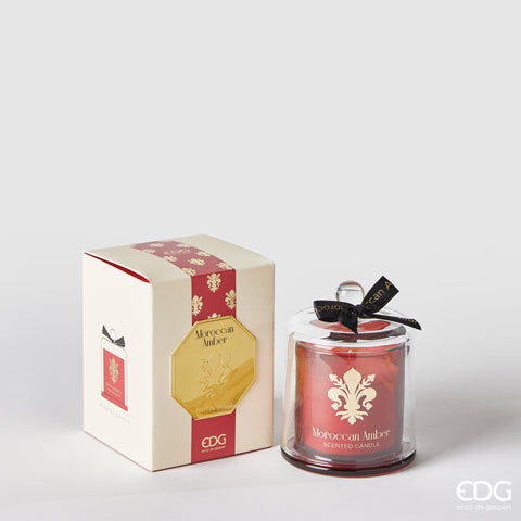 EDG Enzo De Gasperi Candela Con Cupola Goldlily H13 cm Ambra Marocchina