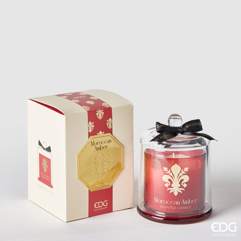 EDG Enzo De Gasperi Candela Con Cupola Goldlily H15 cm Ambra Marocchina