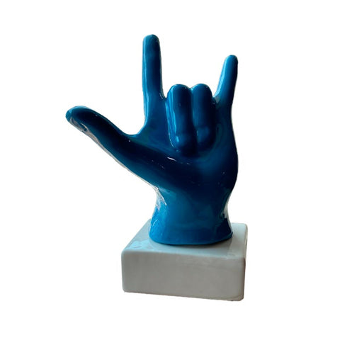 Amage Ceramic Hand I Love You Rock Assorted Colors