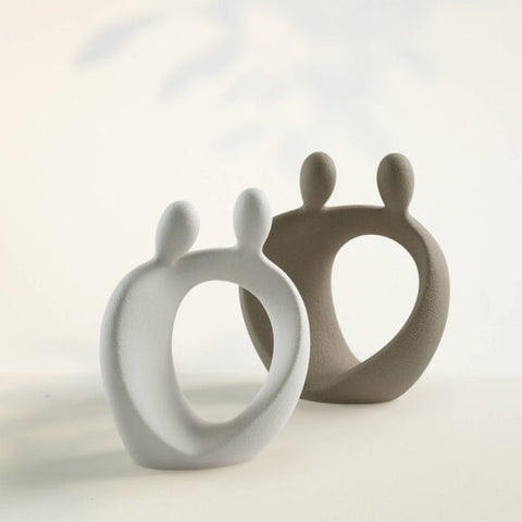 Lineasette Scultura Abbraccio in Gres H14 cm