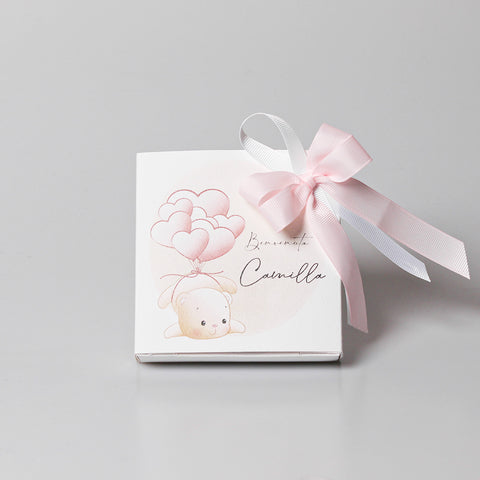 Le Gioie Personalized Birth Box with confetti 4 Compartments 10x10 cm
