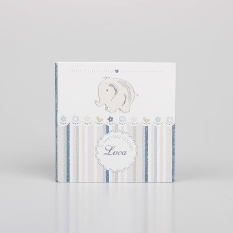 Le Gioie Personalized Baptism Box with Confetti 4 Compartments 10x10 cm