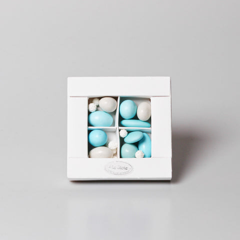 Le Gioie Personalized Birth Box with confetti 4 Compartments 10x10 cm