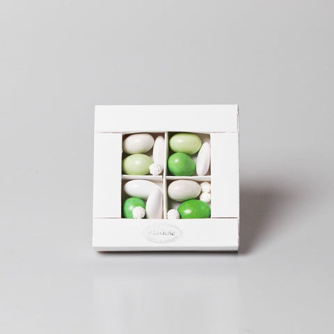 Le Gioie Personalized Wedding Promise Box with Confetti 4 Compartments 10x10 cm