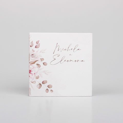 Le Gioie Scatolina Personalizzata Matrimonio con confetti 4 Scomparti 10x10 cm