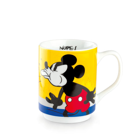 Egan Tazza Mug Impilabile Mickey I Am Gialla 350 ml in Porcellana