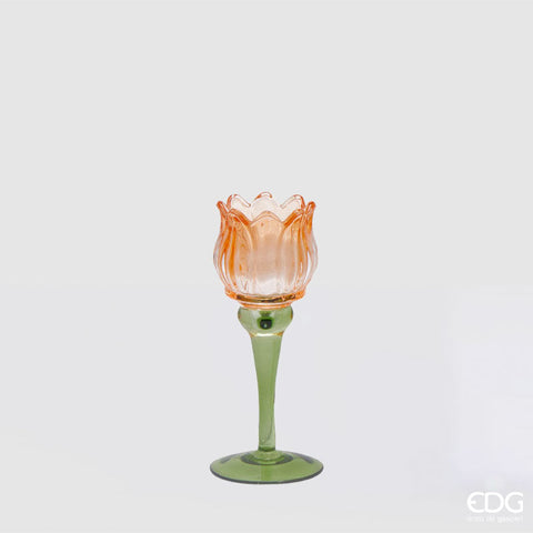 EDG Enzo De Gasperi Portacandela Tulipano H19 cm Arancio