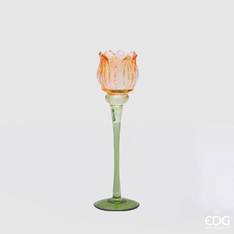 EDG Enzo De Gasperi Portacandela Tulipano H27 cm Arancio