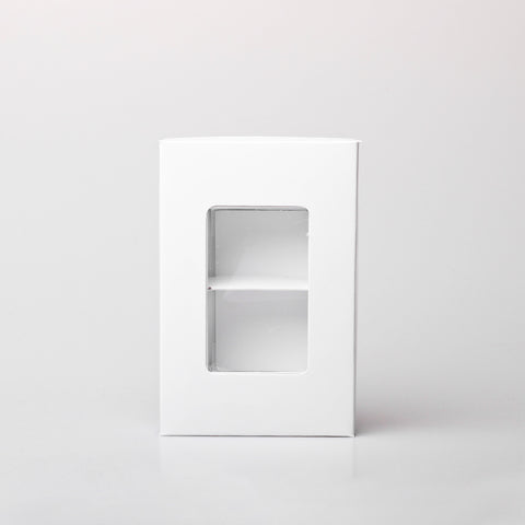 Le Gioie Windowed Box with Confetti and Tag 2 Compartments 12x8 cm