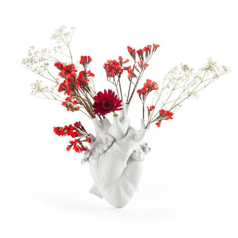 Seletti Vaso Love in Bloom in Porcellana Bianca H25 cm