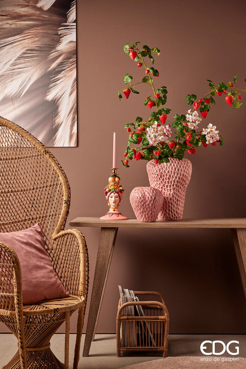 EDG Enzo De Gasperi Chakra Strawberry Pink Vase H21 cm