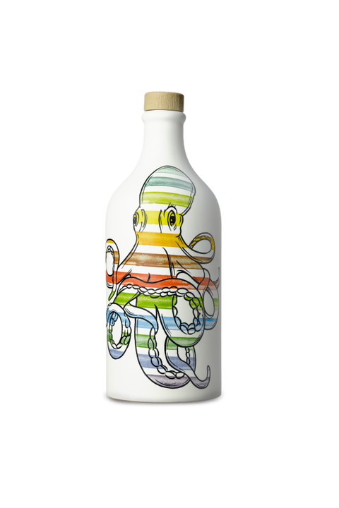 Frantoio Muraglia Fruity EVO Oil Ceramic Jar Octopus 500 ml